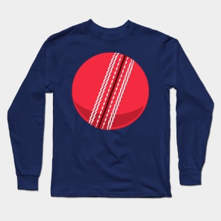Cricket Ball 3D With Seam Long Sleeve T-Shirt